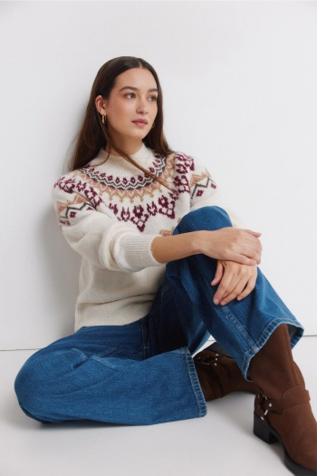 Широкі джинси з накладними кишенями