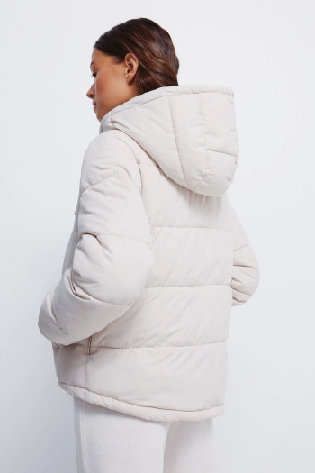 Куртка-пуховик з капюшоном із переробленого поліестеру