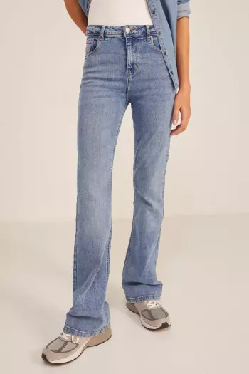 Расклешенные джинсы boot-cut из экологической ткани