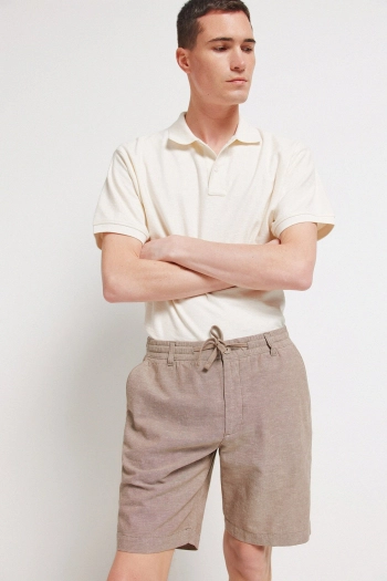 Бермуды slim fit из льна