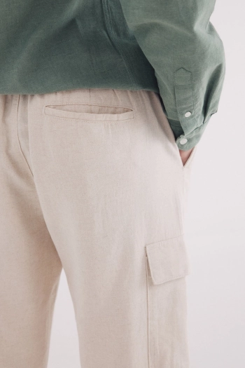 Льняные брюки-карго Slim fit