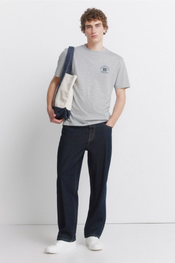 Футболка меланжевая с логотипом