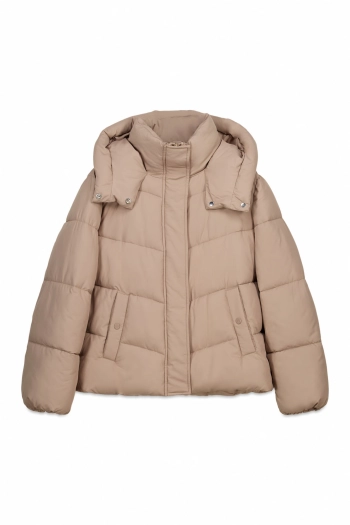 Стеганая куртка с капюшоном