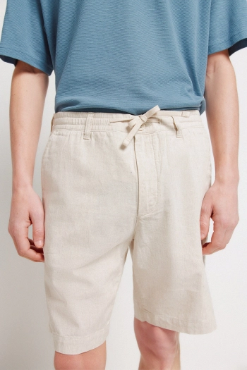 Бермуды slim fit из льна