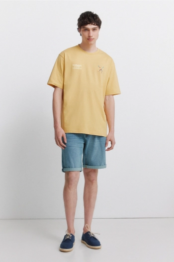 Базові джинсові бермуди slim fit