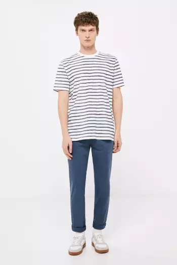 Легкі кольорові штани крою Slim fit із п'ятьма кишенями