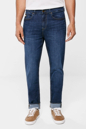 Ультралегкі джинси крою slim fit середньої потертості