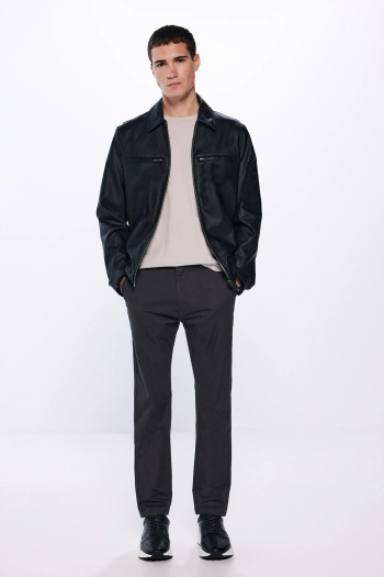 Штани-чінос з мікропринтом Slim fit