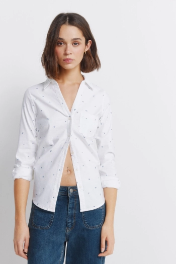 Сорочка з тканини Oxford з V-подібним вирізом