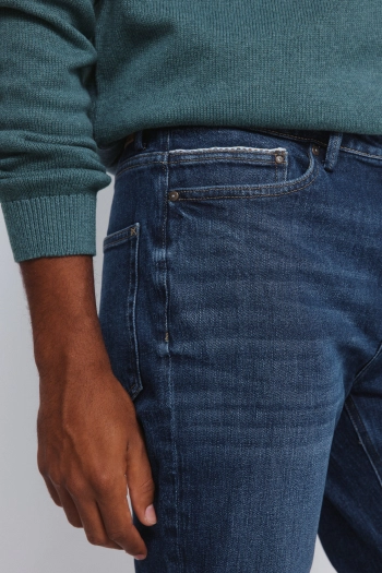 Джинси Slim Fit темно-середньої потертості