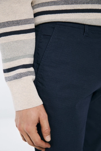 Штани-чінос з мікропринтом Slim fit