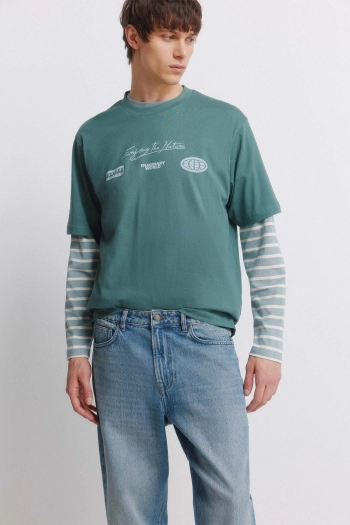 Джинси з ефектом тонування, стиль straight fit