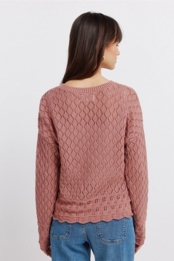 Джемпер ажурной вязки