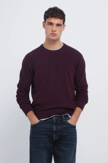 Светр структурний з круглим вирізом