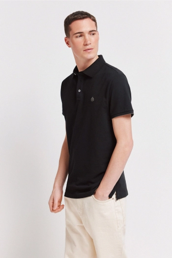 Поло піке Slim Fit з контрастними манжетами