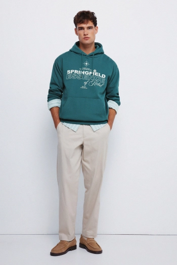 Світшот із капюшоном та логотипом Springfield