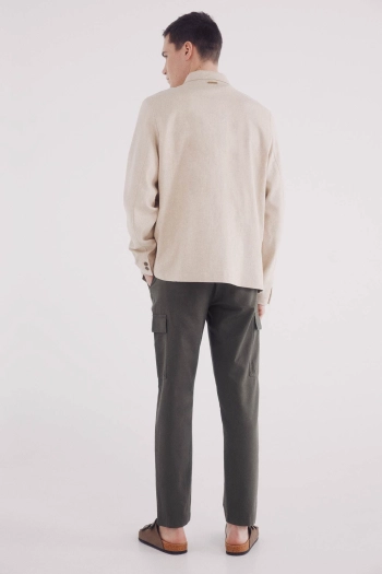 Льняные брюки-карго Slim fit