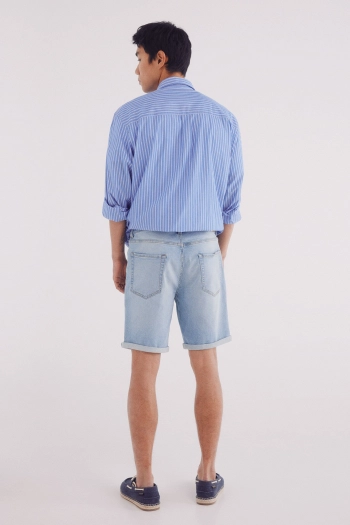 Легкі джинсові шорти-бермуди Slim fit