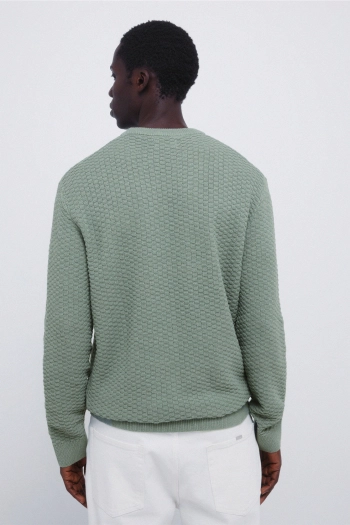 Структурований джемпер з круглим вирізом