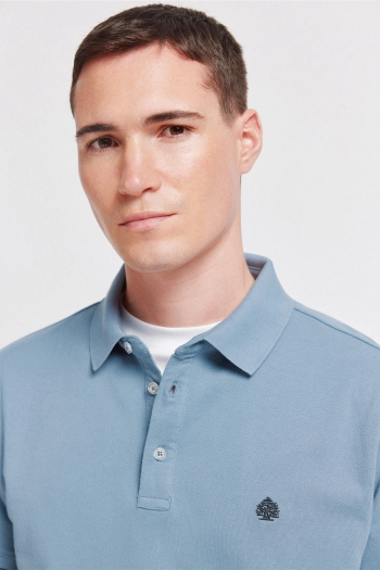 Поло піке Slim Fit з контрастними манжетами