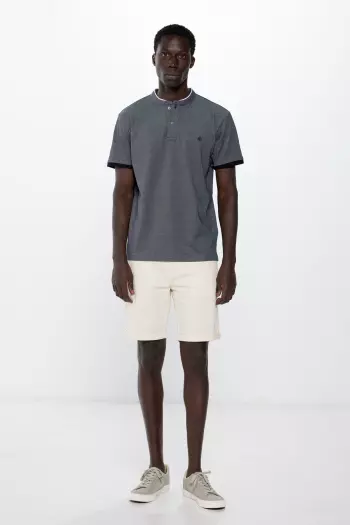Футболка-поло крою Slim fit з коміром-стійкою