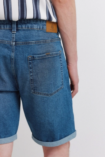 Базовые джинсовые бермуды slim fit
