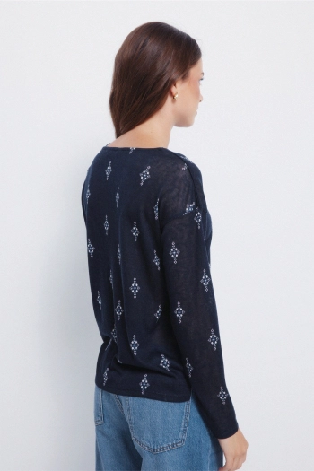 Футболка с длинным рукавом и принтом