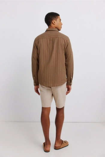 Бермуди доббі з льоном comfort fit