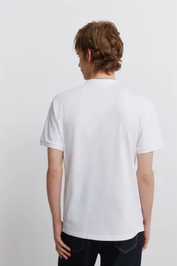 Поло з піке зі стоячим коміром slim fit