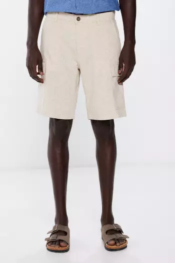 Льняные шорты-бермуды кроя Comfort fit