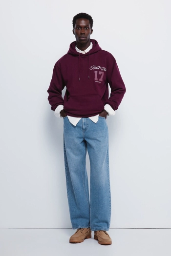 Світшот з капюшоном та вишивкою