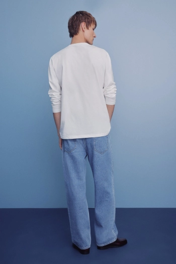 Джинси Wide Leg середньої потертості