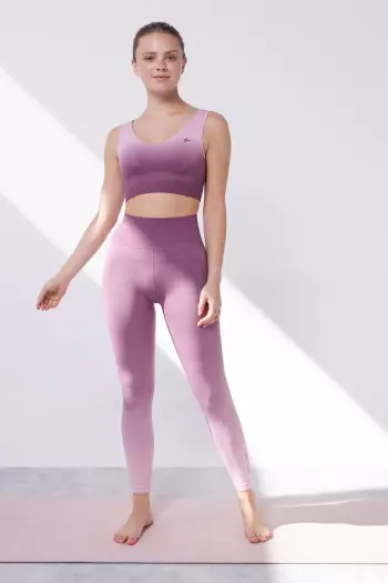 Безшовні штани Comfort фіолетового кольору з ефектом омбре