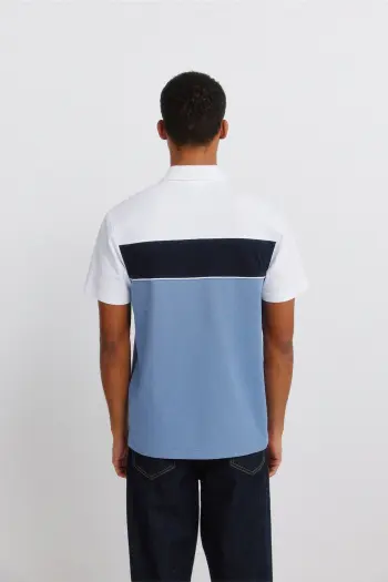 Поло пике в стиле колор-блок slim fit