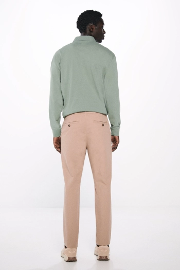 Штани-чінос з мікропринтом Slim fit