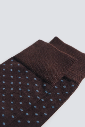 Довгі шкарпетки з контрастним принтом у вигляді горошку