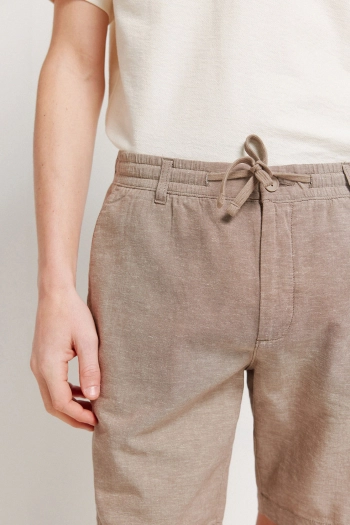 Бермуды slim fit из льна