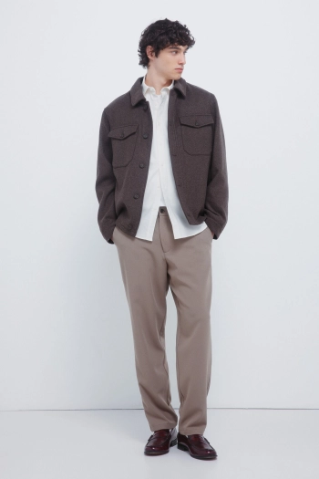 Фланелевая рубашка с налокотниками