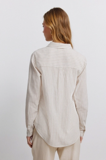 Базова сорочка з ефектом льону