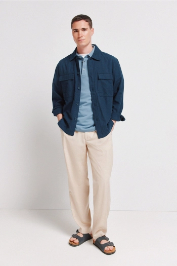 Поло піке Slim Fit з контрастними манжетами