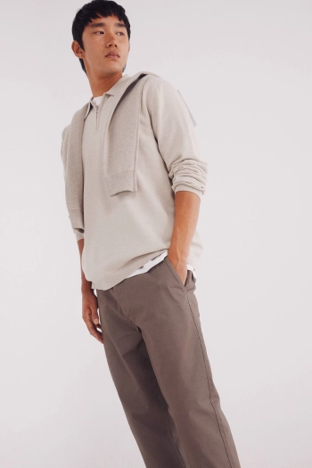 Брюки-чиносы кроя Slim fit с микропринтом