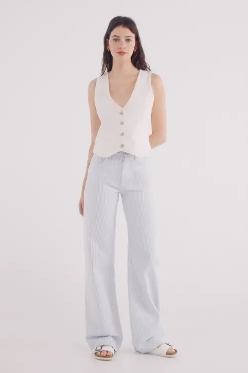 Джинси Wide leg у смужку