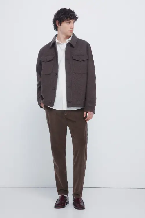 Брюки чинос из вельвета кроя slim fit