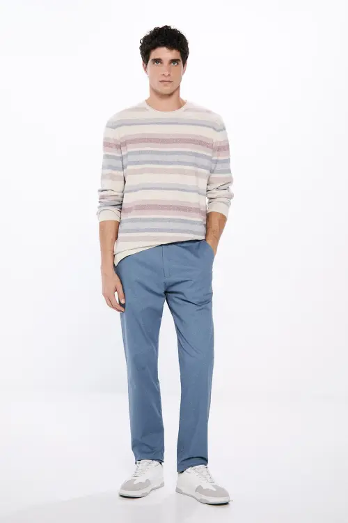 Брюки-чинос с микропринтом Slim fit