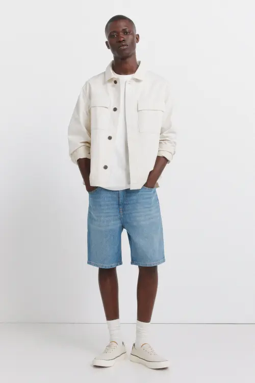 Джинсові бермуди прямого крою regular fit