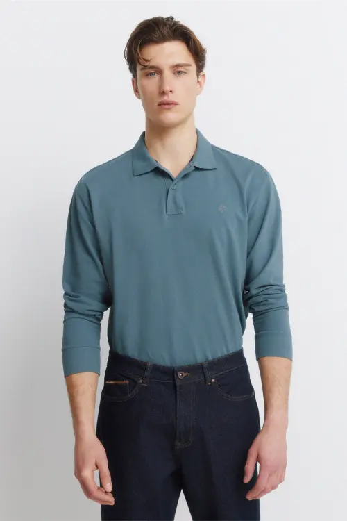 Поло  з довгим рукавом, regular fit