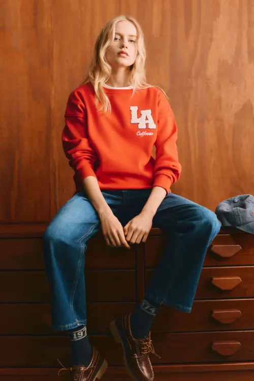 Червоний світшот L.A