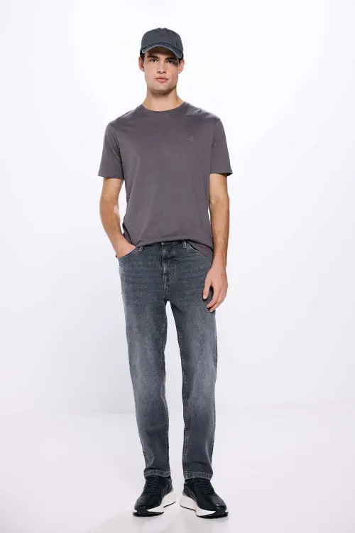 Темно-серые джинсы slim fit