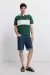Базові джинсові бермуди темно-синього кольору slim fit