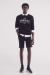 Базовые черные джинсовые шорты-бермуды slim fit